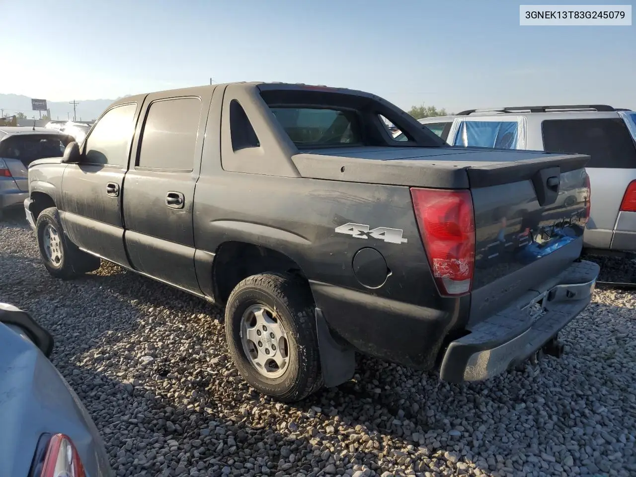 2003 Chevrolet Avalanche K1500 VIN: 3GNEK13T83G245079 Lot: 62762485