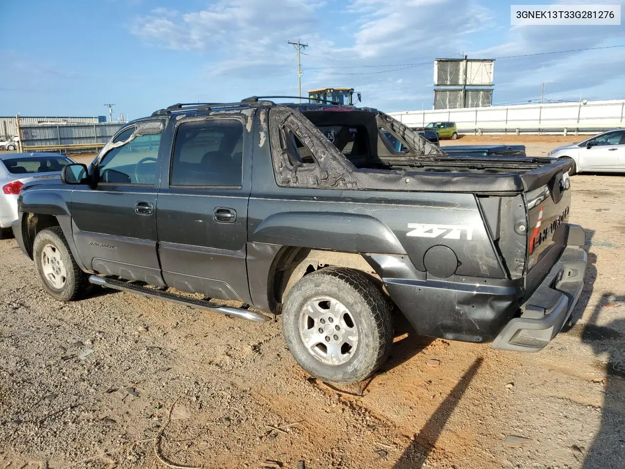 2003 Chevrolet Avalanche K1500 VIN: 3GNEK13T33G281276 Lot: 65181315