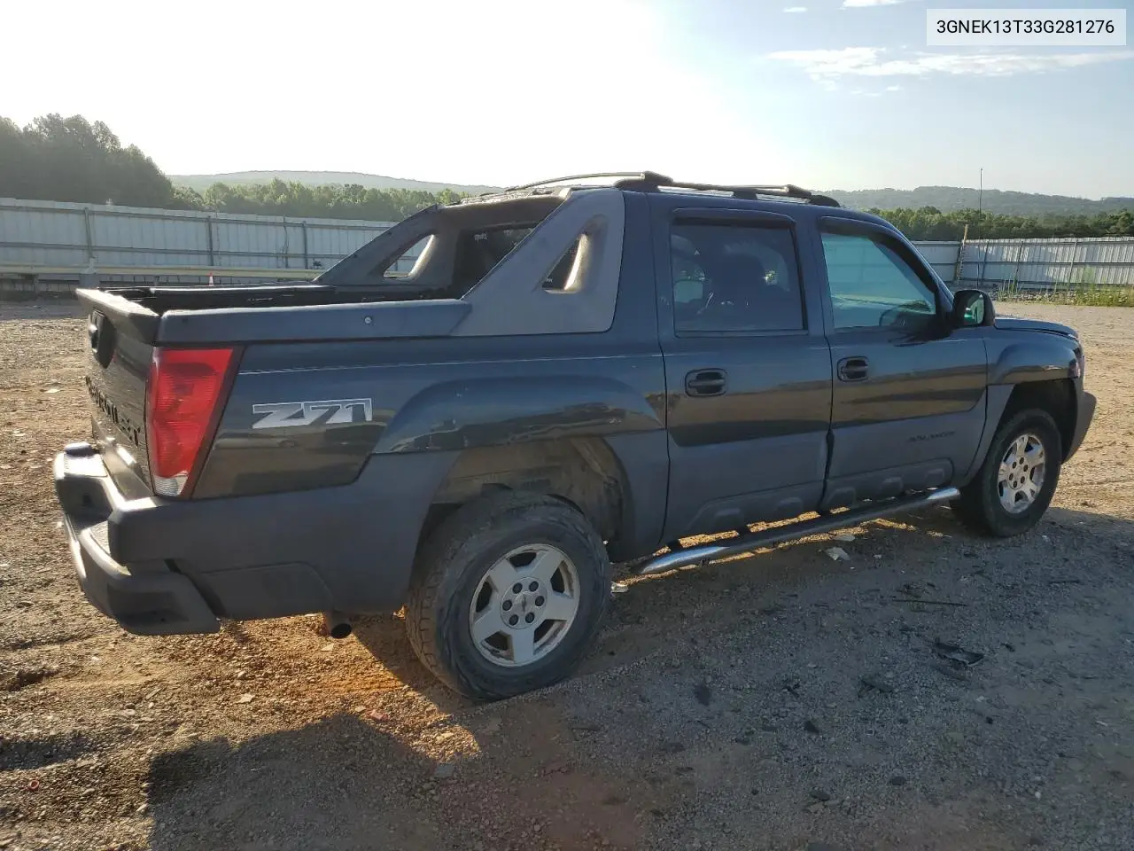 2003 Chevrolet Avalanche K1500 VIN: 3GNEK13T33G281276 Lot: 65181315