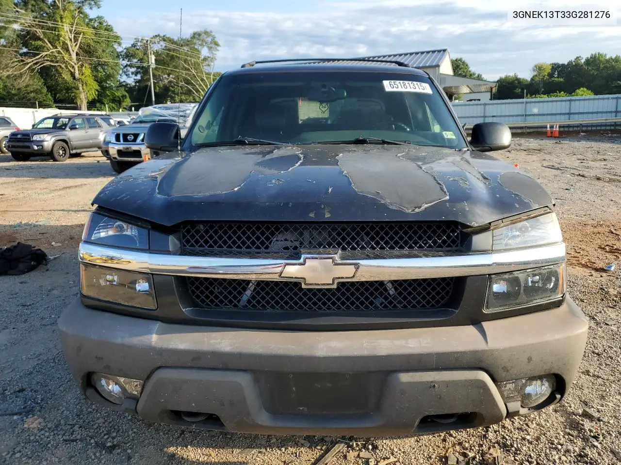 2003 Chevrolet Avalanche K1500 VIN: 3GNEK13T33G281276 Lot: 65181315