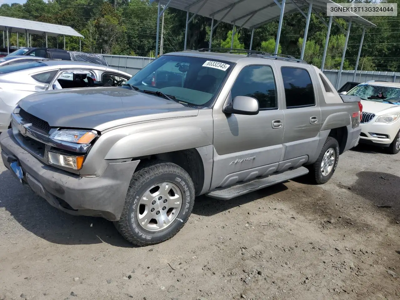 2003 Chevrolet Avalanche K1500 VIN: 3GNEK13T13G324044 Lot: 65332345