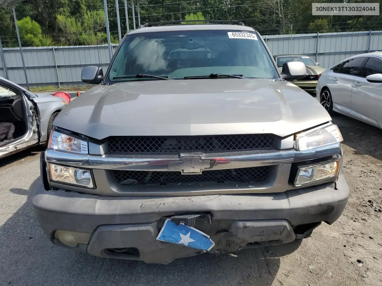 2003 Chevrolet Avalanche K1500 VIN: 3GNEK13T13G324044 Lot: 65332345