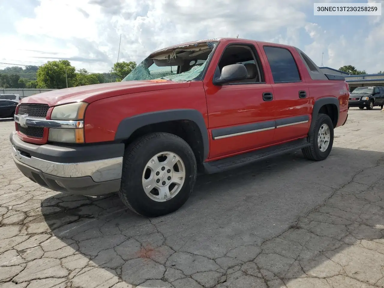 2003 Chevrolet Avalanche C1500 VIN: 3GNEC13T23G258259 Lot: 65396255