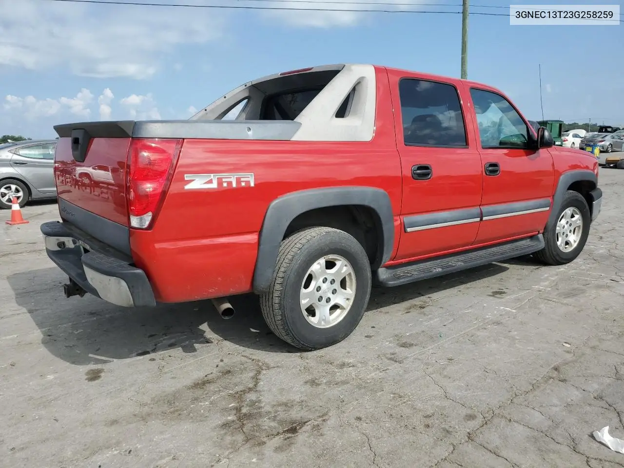 2003 Chevrolet Avalanche C1500 VIN: 3GNEC13T23G258259 Lot: 65396255