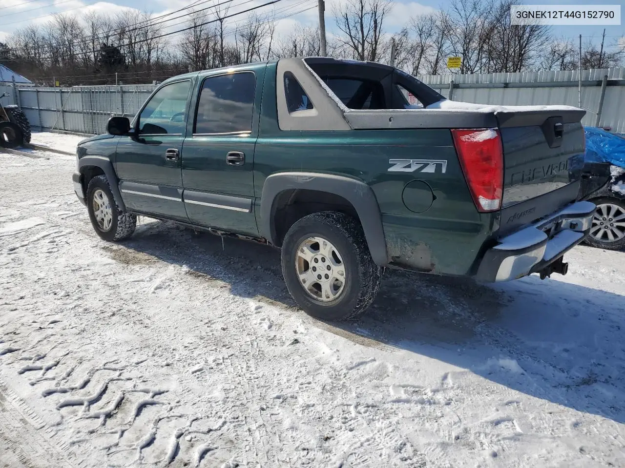 2004 Chevrolet Avalanche K1500 VIN: 3GNEK12T44G152790 Lot: 46218605