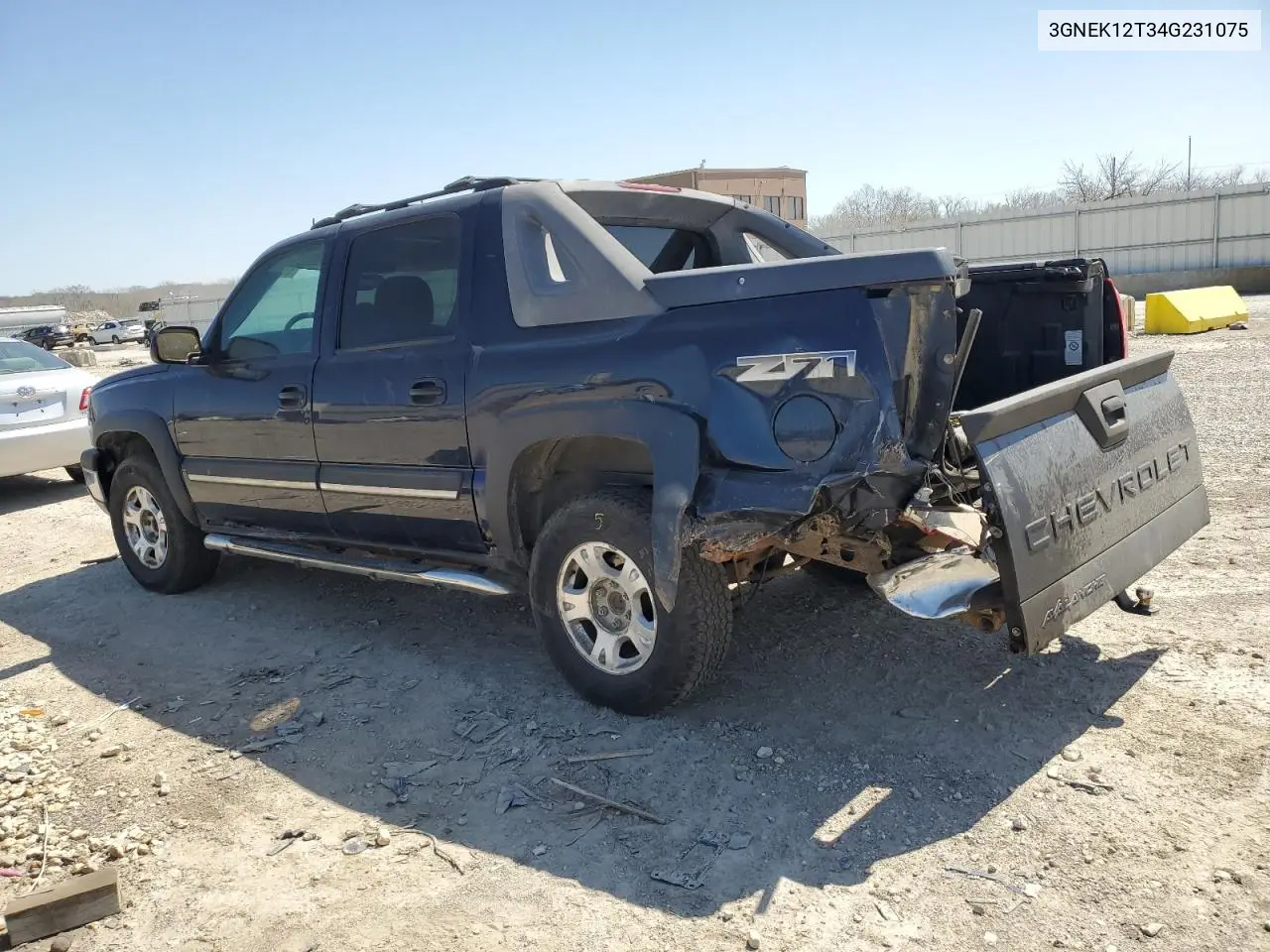 2004 Chevrolet Avalanche K1500 VIN: 3GNEK12T34G231075 Lot: 52164355