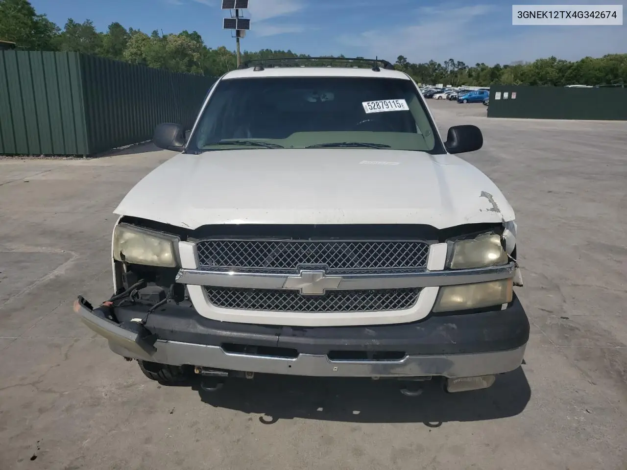 2004 Chevrolet Avalanche K1500 VIN: 3GNEK12TX4G342674 Lot: 52879115