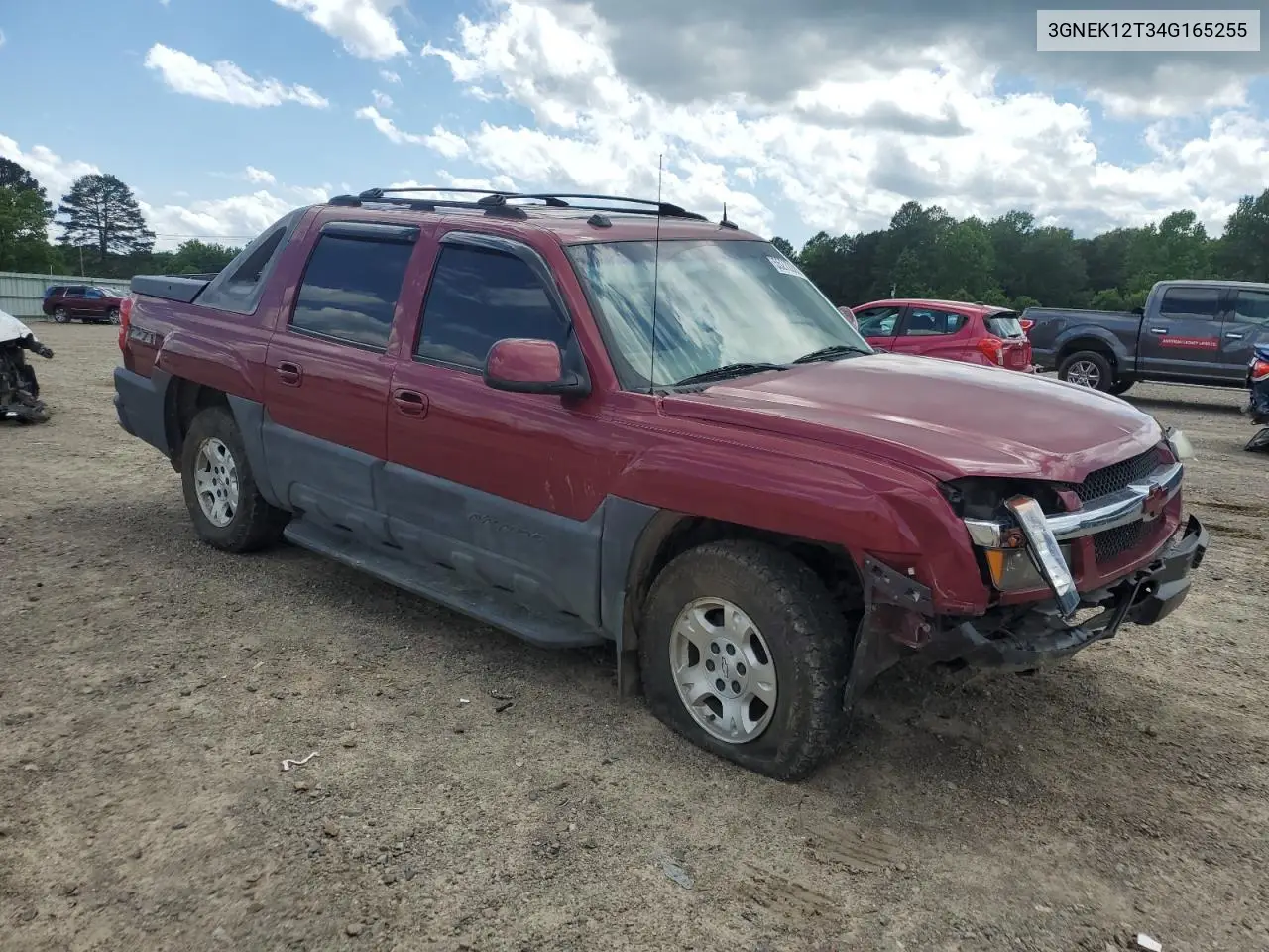 2004 Chevrolet Avalanche K1500 VIN: 3GNEK12T34G165255 Lot: 55272085