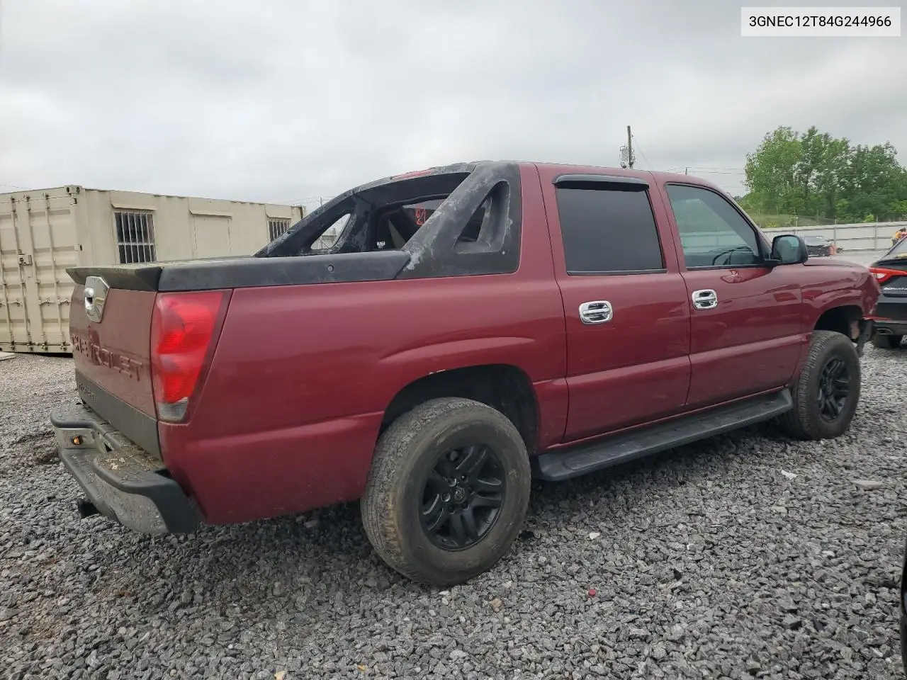 2004 Chevrolet Avalanche C1500 VIN: 3GNEC12T84G244966 Lot: 56206345