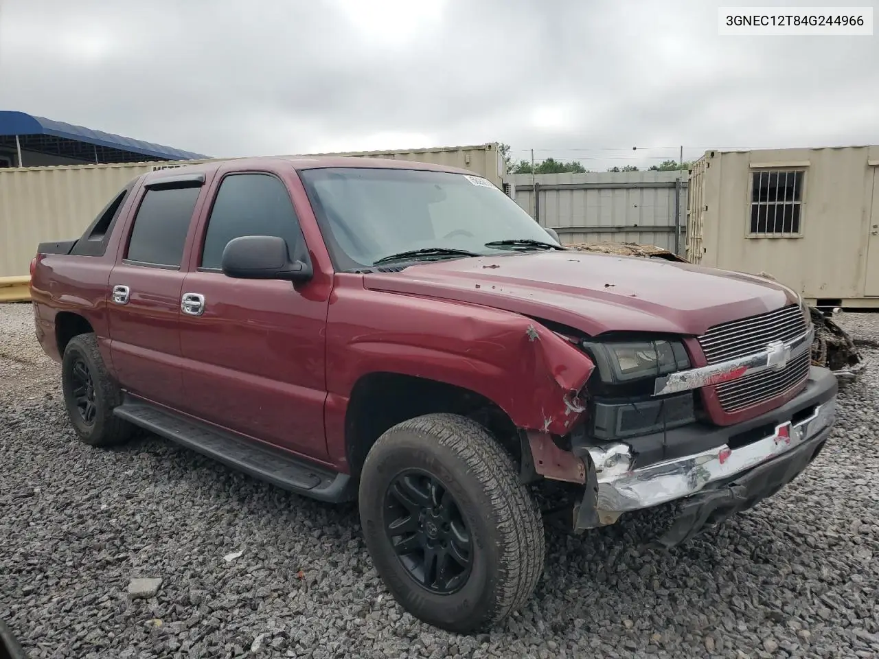 2004 Chevrolet Avalanche C1500 VIN: 3GNEC12T84G244966 Lot: 56206345
