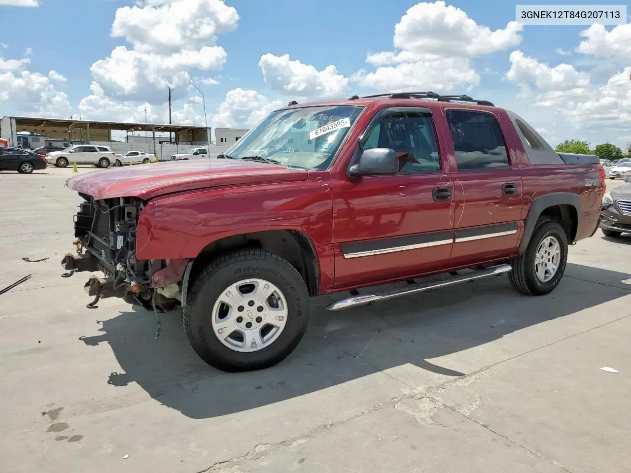 2004 Chevrolet Avalanche K1500 VIN: 3GNEK12T84G207113 Lot: 61043595
