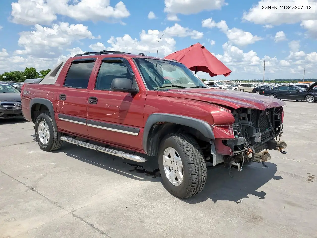 2004 Chevrolet Avalanche K1500 VIN: 3GNEK12T84G207113 Lot: 61043595