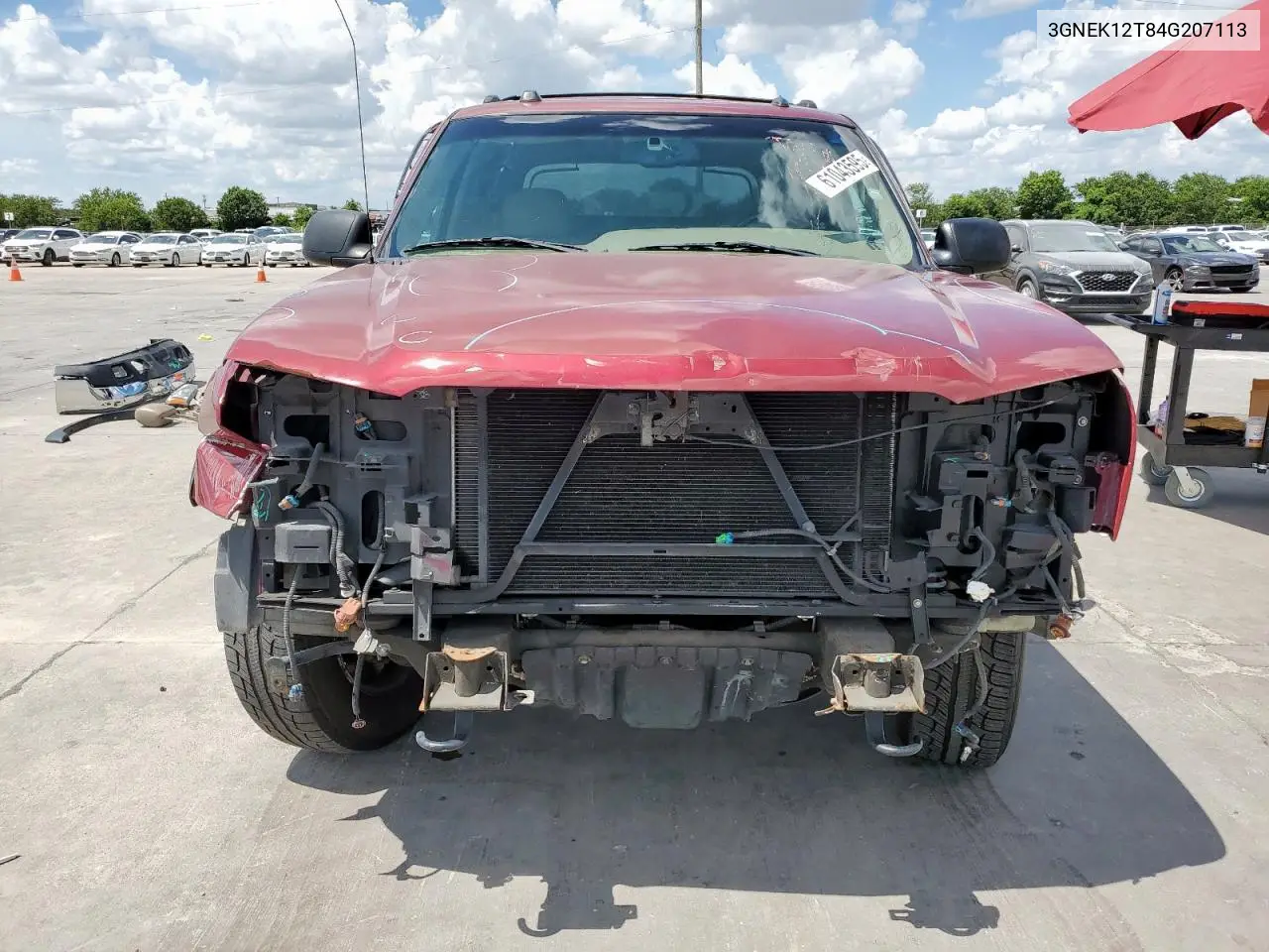 2004 Chevrolet Avalanche K1500 VIN: 3GNEK12T84G207113 Lot: 61043595