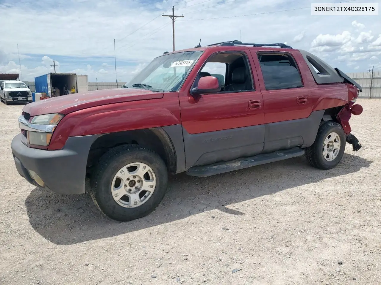 2004 Chevrolet Avalanche K1500 VIN: 3GNEK12TX4G328175 Lot: 62343115