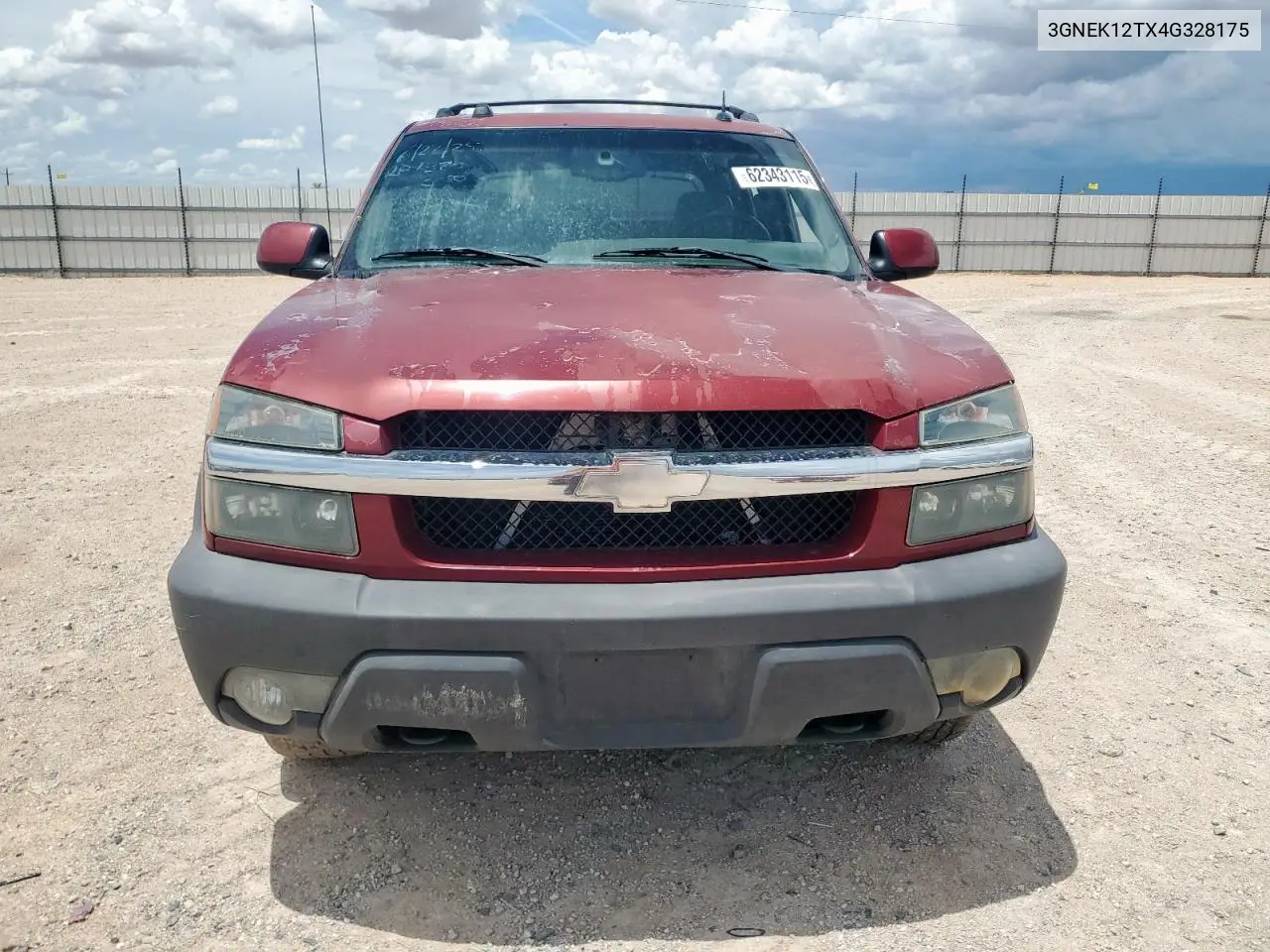 2004 Chevrolet Avalanche K1500 VIN: 3GNEK12TX4G328175 Lot: 62343115