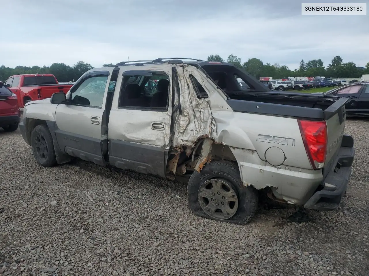 2004 Chevrolet Avalanche K1500 VIN: 3GNEK12T64G333180 Lot: 62832215