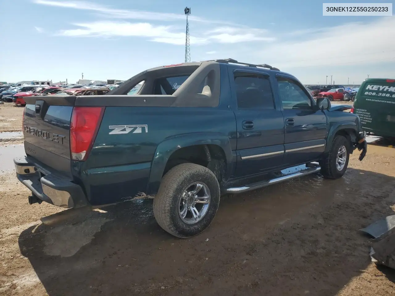 2005 Chevrolet Avalanche K1500 VIN: 3GNEK12Z55G250233 Lot: 56241875