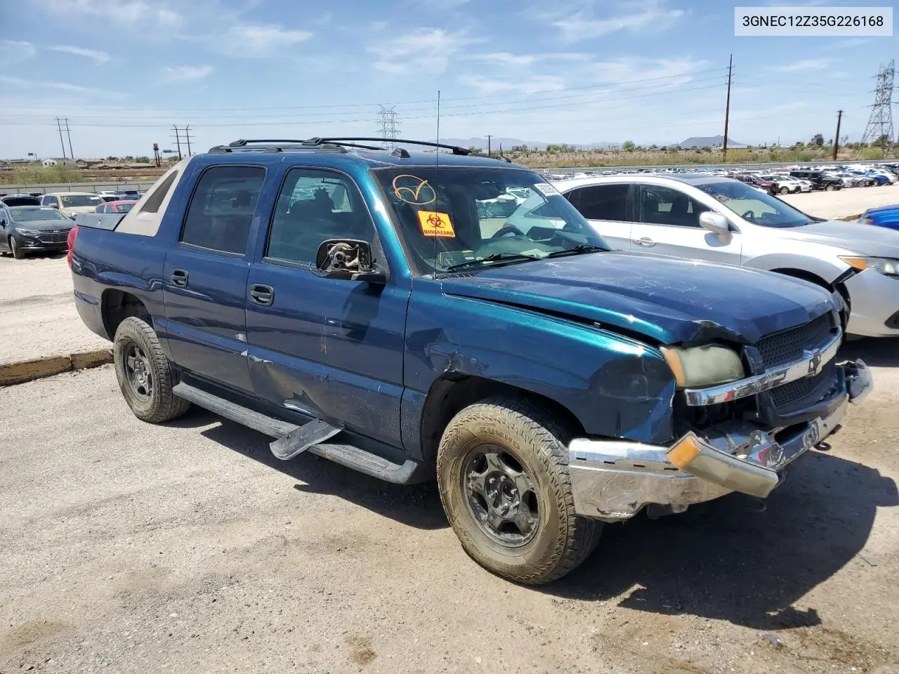 2005 Chevrolet Avalanche C1500 VIN: 3GNEC12Z35G226168 Lot: 56329875