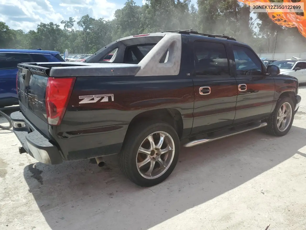 2005 Chevrolet Avalanche K1500 VIN: 3GNEK12Z35G122699 Lot: 61995865