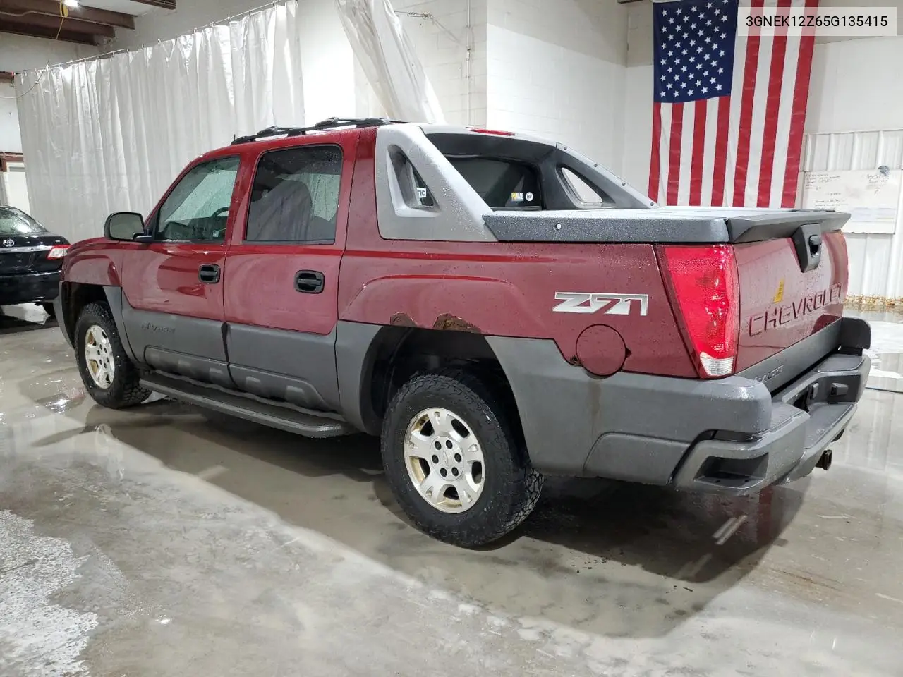 2005 Chevrolet Avalanche K1500 VIN: 3GNEK12Z65G135415 Lot: 62101115