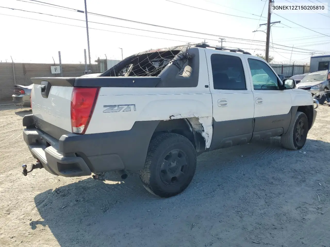 2005 Chevrolet Avalanche K1500 VIN: 3GNEK12Z15G205810 Lot: 62230515