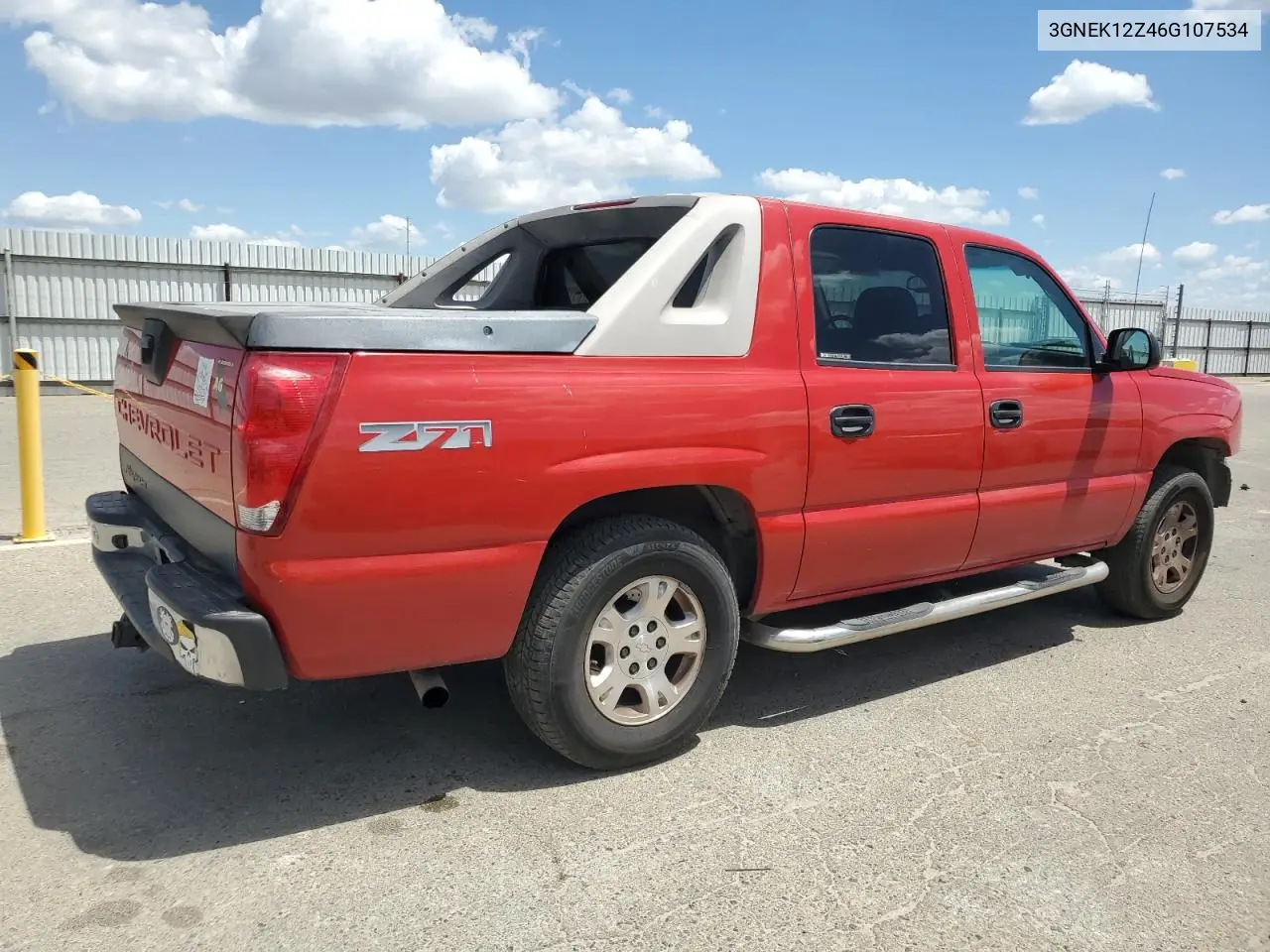 2006 Chevrolet Avalanche K1500 VIN: 3GNEK12Z46G107534 Lot: 56603495