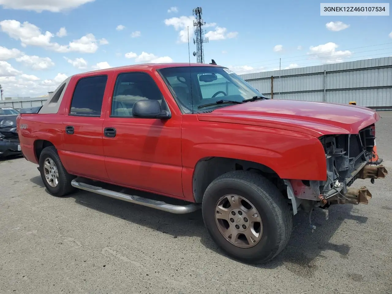 2006 Chevrolet Avalanche K1500 VIN: 3GNEK12Z46G107534 Lot: 56603495