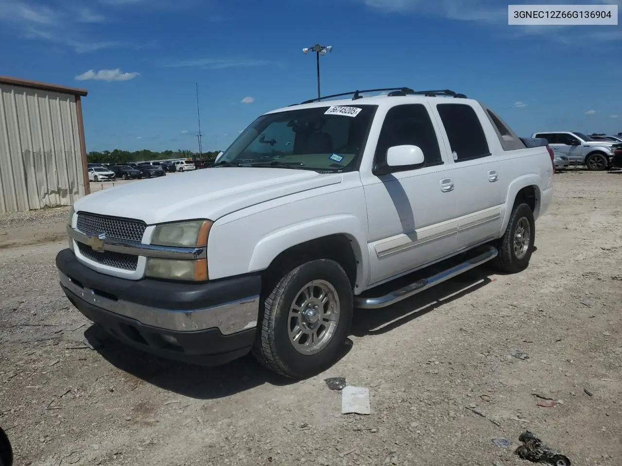 2006 Chevrolet Avalanche C1500 VIN: 3GNEC12Z66G136904 Lot: 56745205