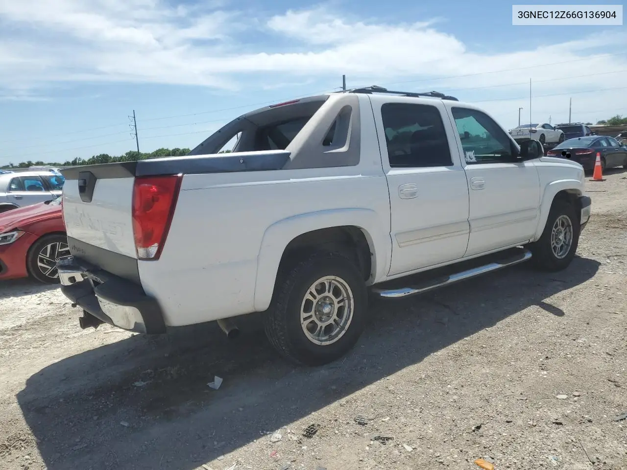 2006 Chevrolet Avalanche C1500 VIN: 3GNEC12Z66G136904 Lot: 56745205