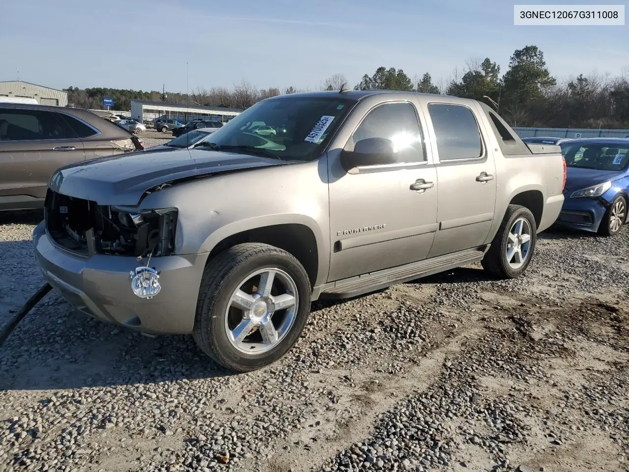 2007 Chevrolet Avalanche C1500 VIN: 3GNEC12067G311008 Lot: 45700525