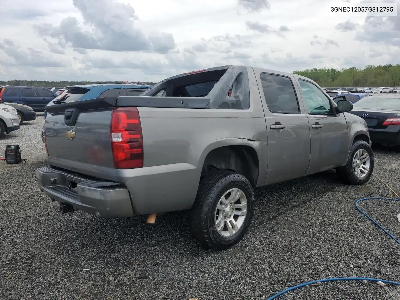2007 Chevrolet Avalanche C1500 VIN: 3GNEC12057G312795 Lot: 51924935