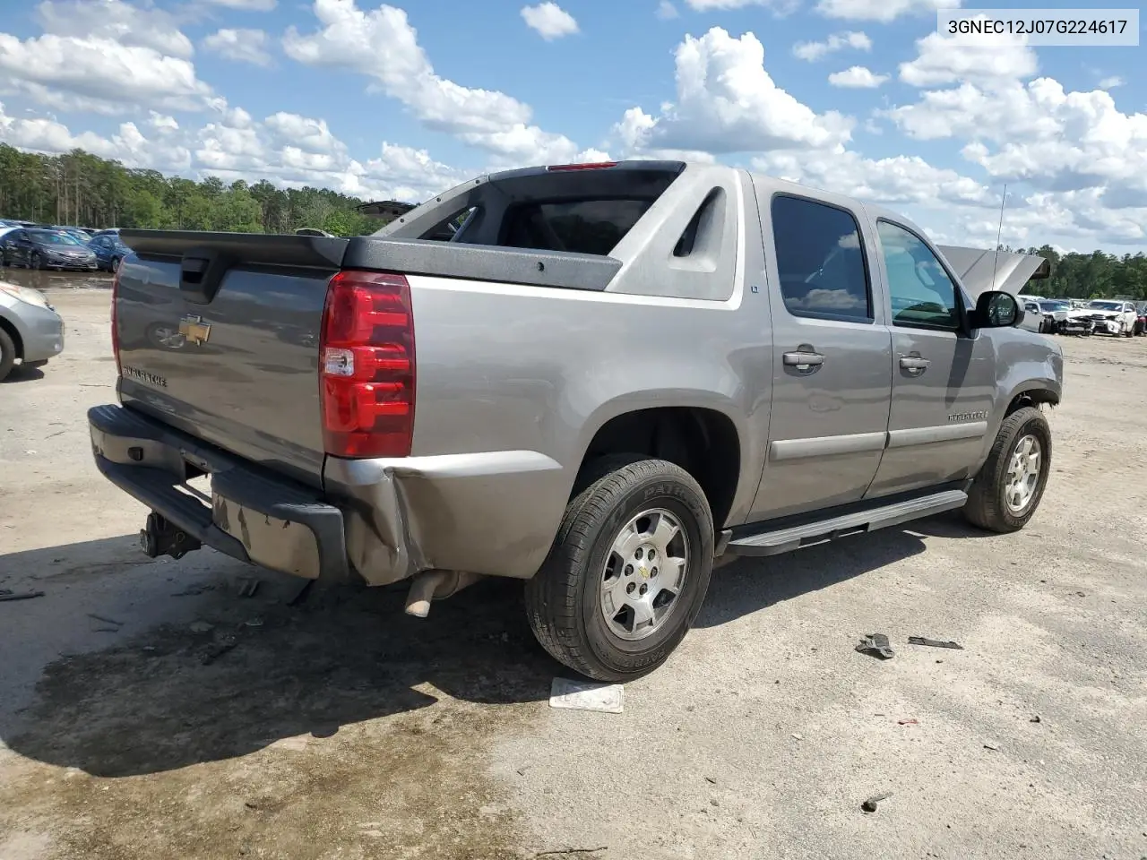 2007 Chevrolet Avalanche C1500 VIN: 3GNEC12J07G224617 Lot: 55960925