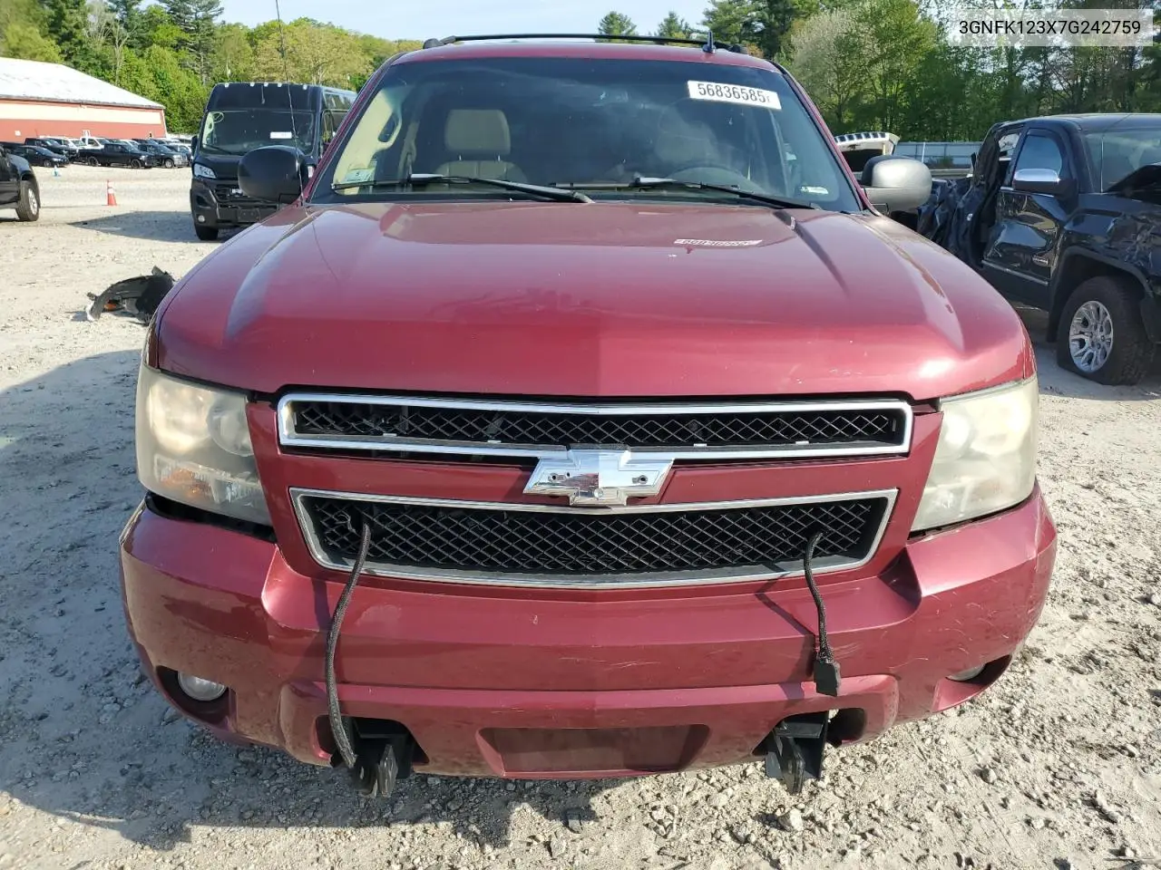 2007 Chevrolet Avalanche K1500 VIN: 3GNFK123X7G242759 Lot: 56836585