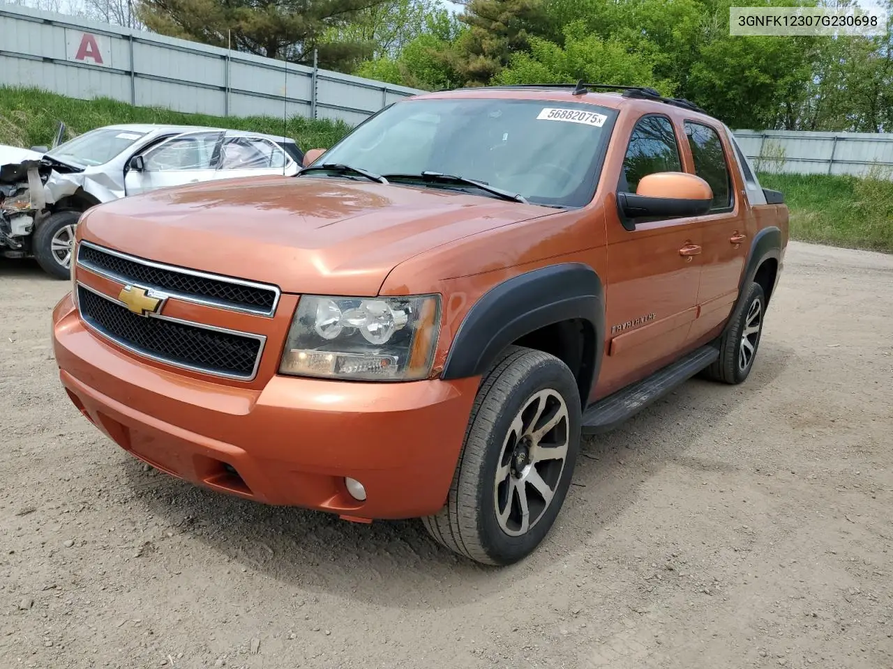 2007 Chevrolet Avalanche K1500 VIN: 3GNFK12307G230698 Lot: 56882075
