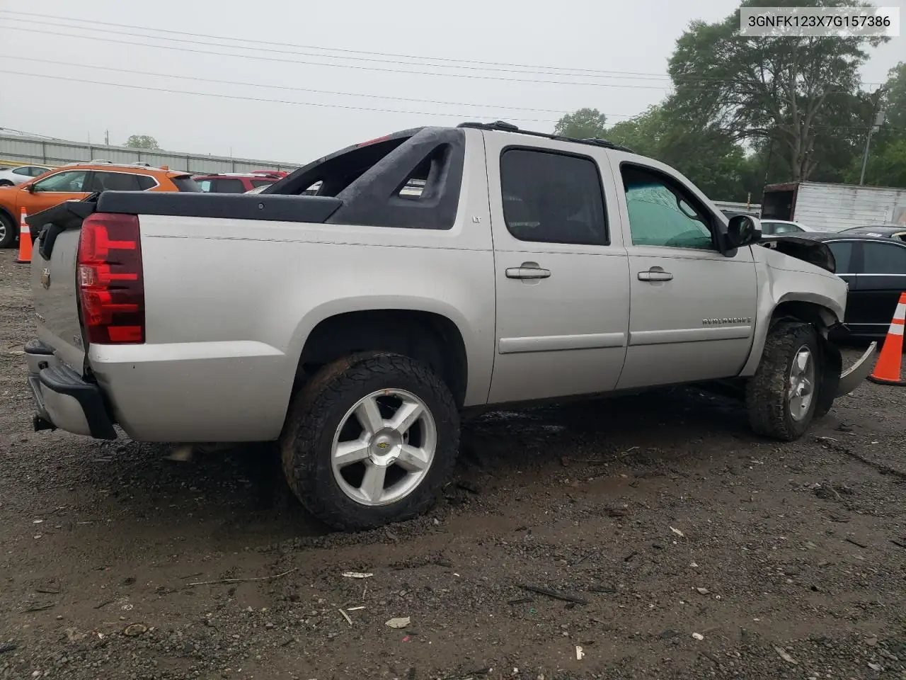 2007 Chevrolet Avalanche K1500 VIN: 3GNFK123X7G157386 Lot: 56963025