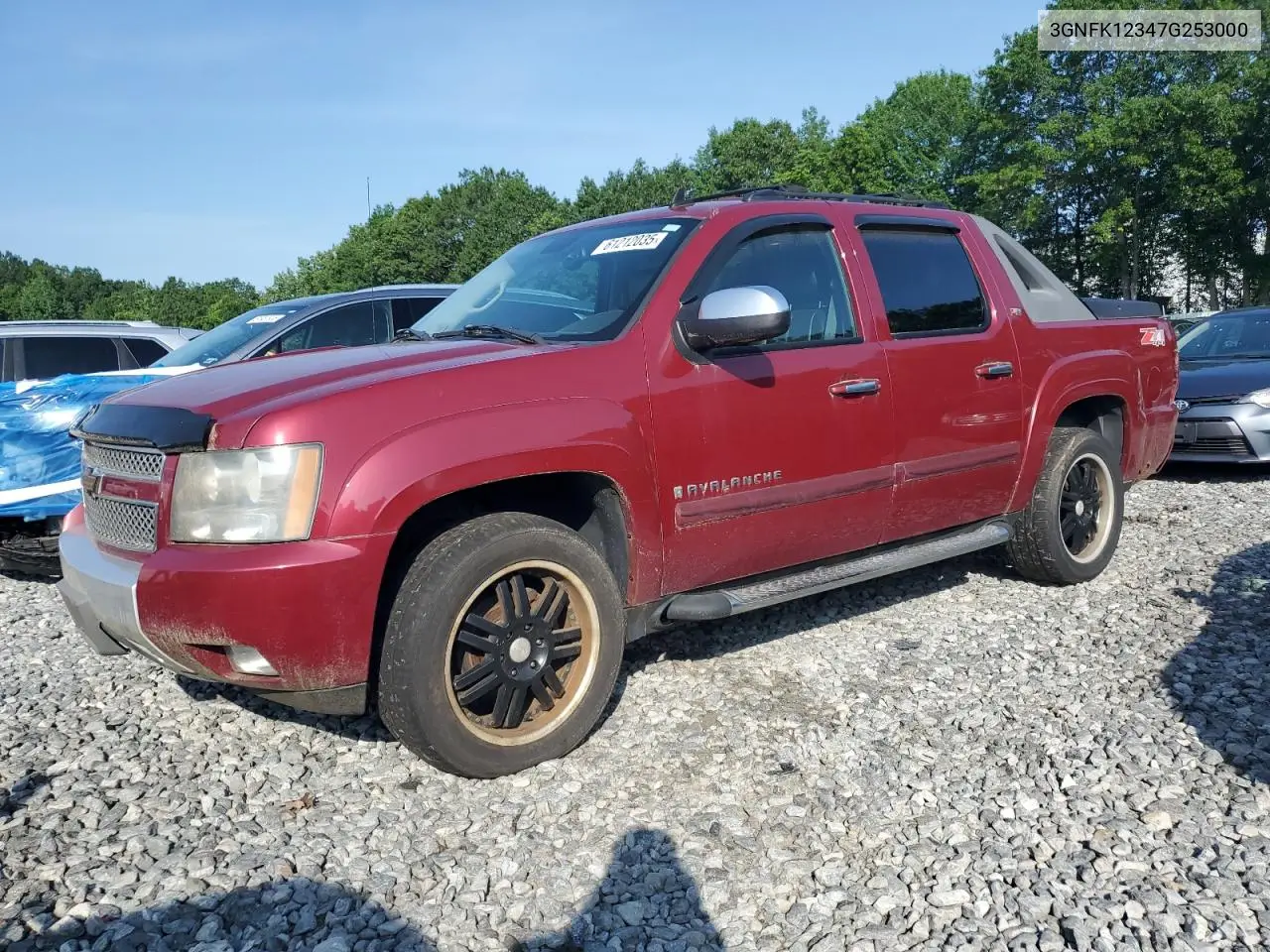 2007 Chevrolet Avalanche K1500 VIN: 3GNFK12347G253000 Lot: 61212035