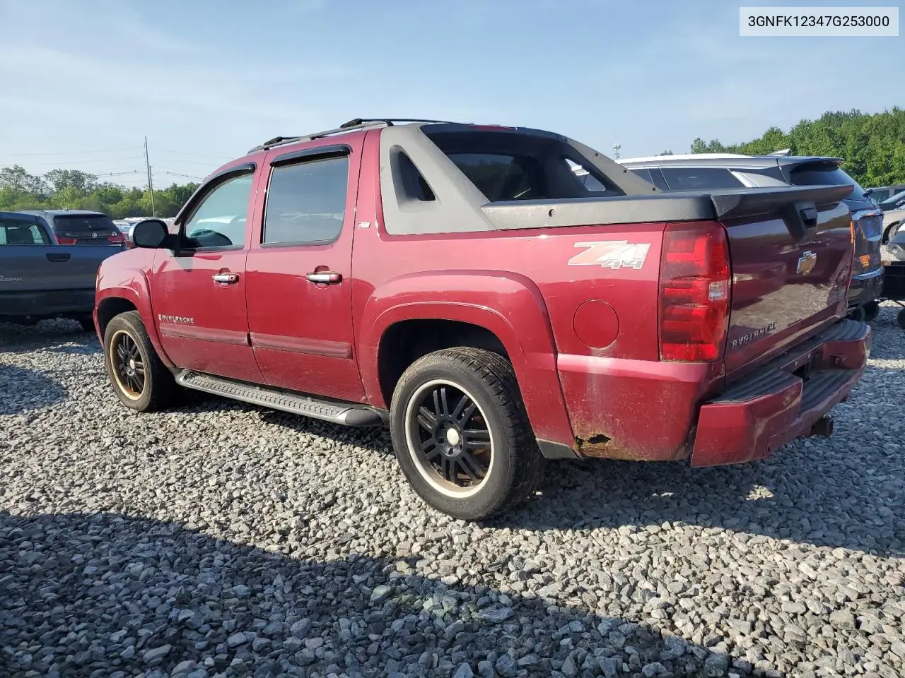 2007 Chevrolet Avalanche K1500 VIN: 3GNFK12347G253000 Lot: 61212035