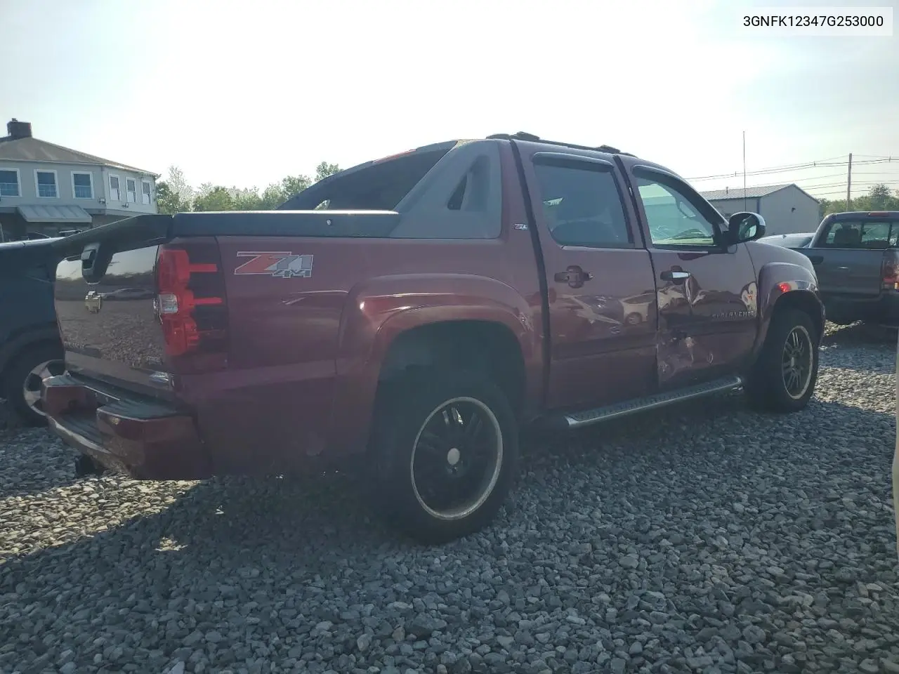 2007 Chevrolet Avalanche K1500 VIN: 3GNFK12347G253000 Lot: 61212035