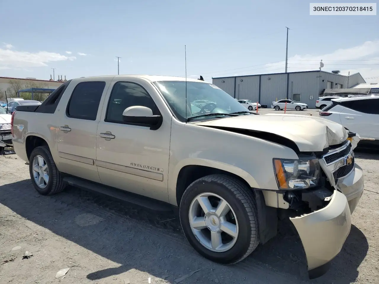 2007 Chevrolet Avalanche C1500 VIN: 3GNEC12037G218415 Lot: 61975825