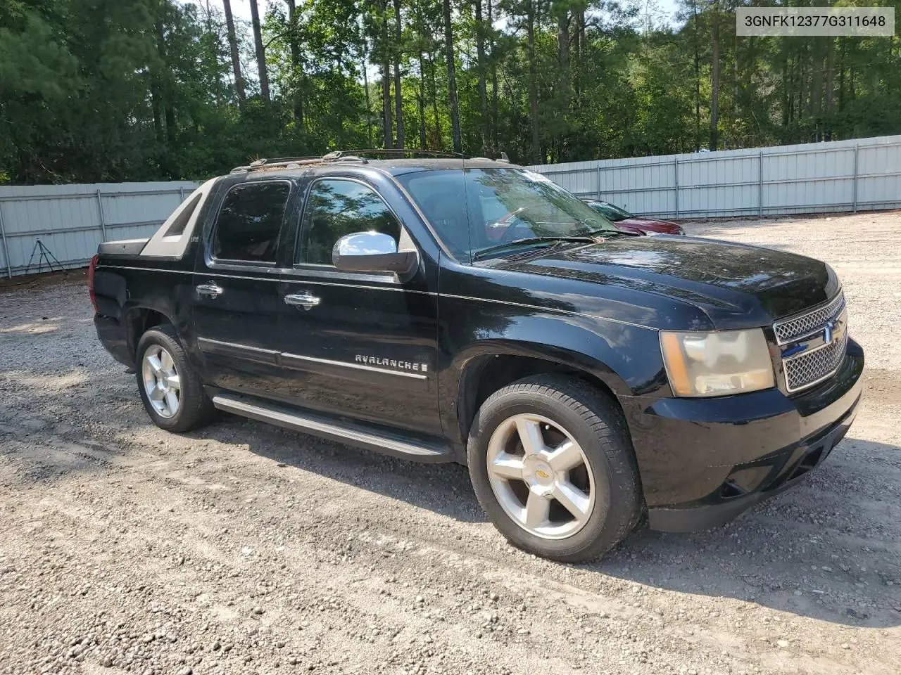 2007 Chevrolet Avalanche K1500 VIN: 3GNFK12377G311648 Lot: 62851815