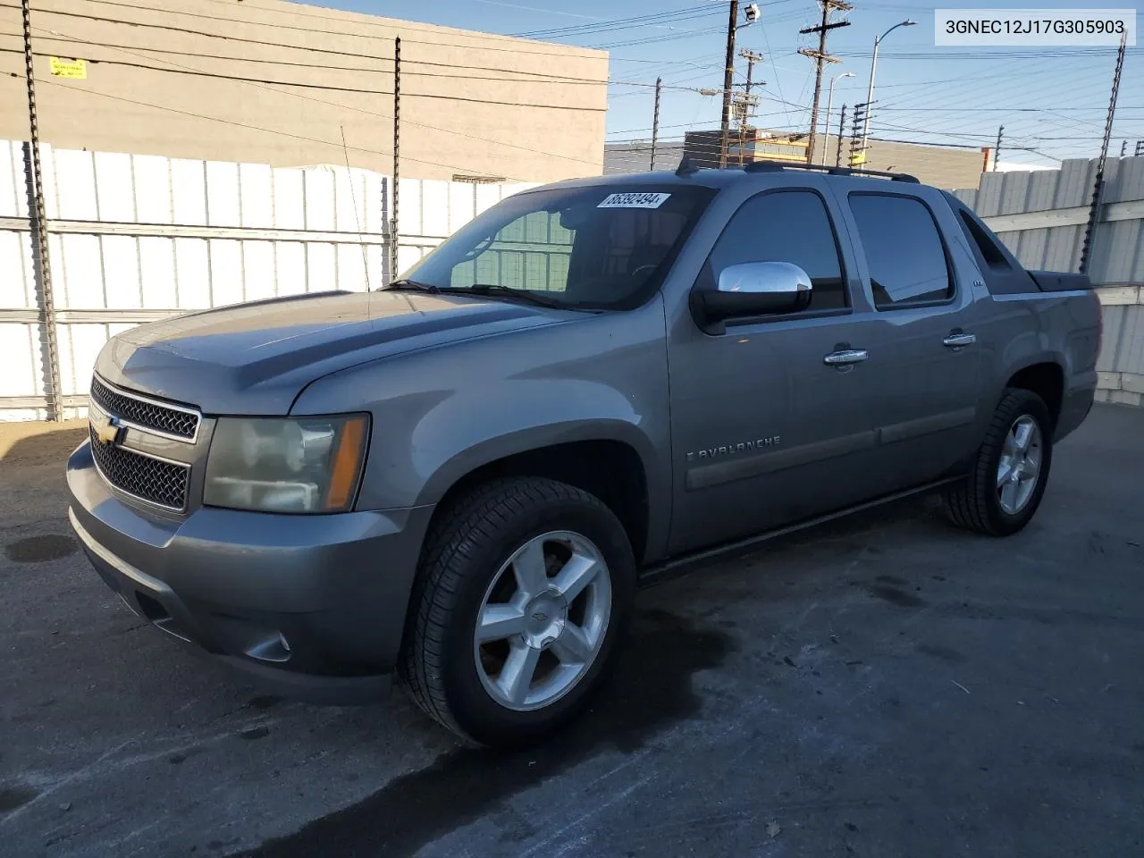 2007 Chevrolet Avalanche C1500 VIN: 3GNEC12J17G305903 Lot: 86392494