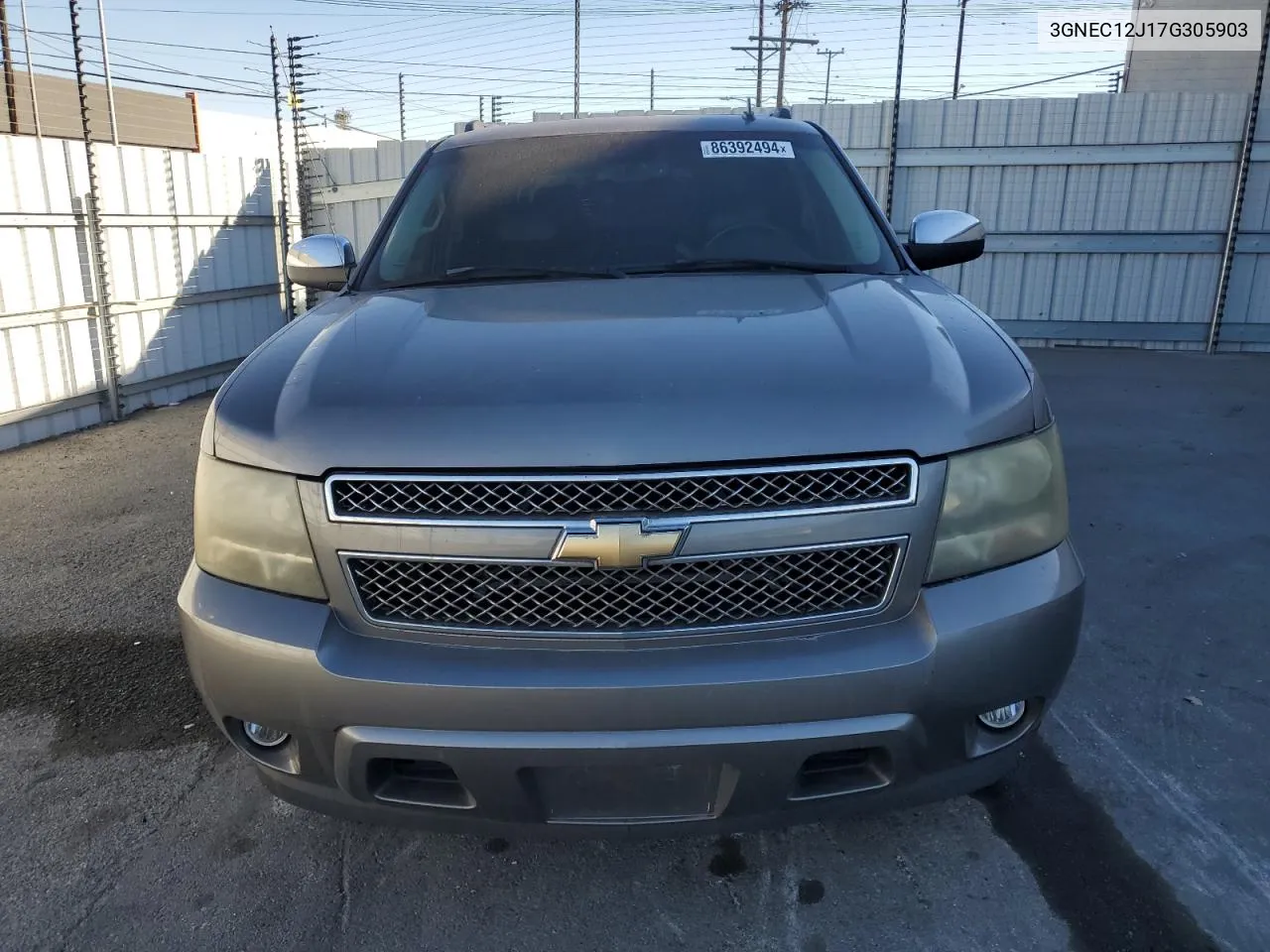 2007 Chevrolet Avalanche C1500 VIN: 3GNEC12J17G305903 Lot: 86392494