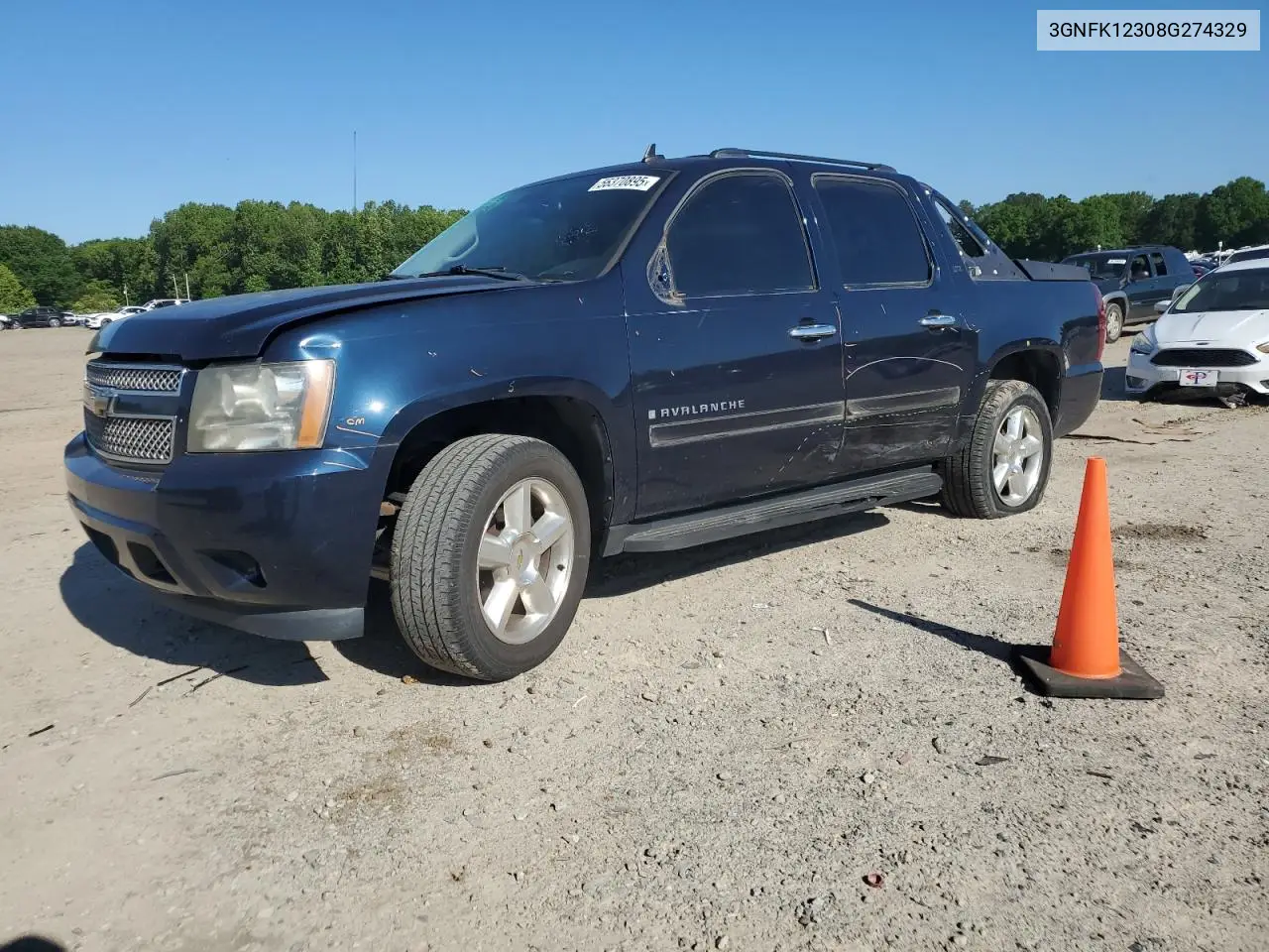 2008 Chevrolet Avalanche K1500 VIN: 3GNFK12308G274329 Lot: 56370895