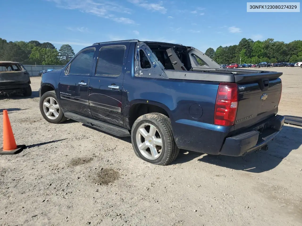 2008 Chevrolet Avalanche K1500 VIN: 3GNFK12308G274329 Lot: 56370895
