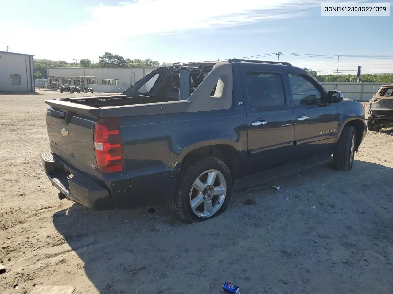 2008 Chevrolet Avalanche K1500 VIN: 3GNFK12308G274329 Lot: 56370895