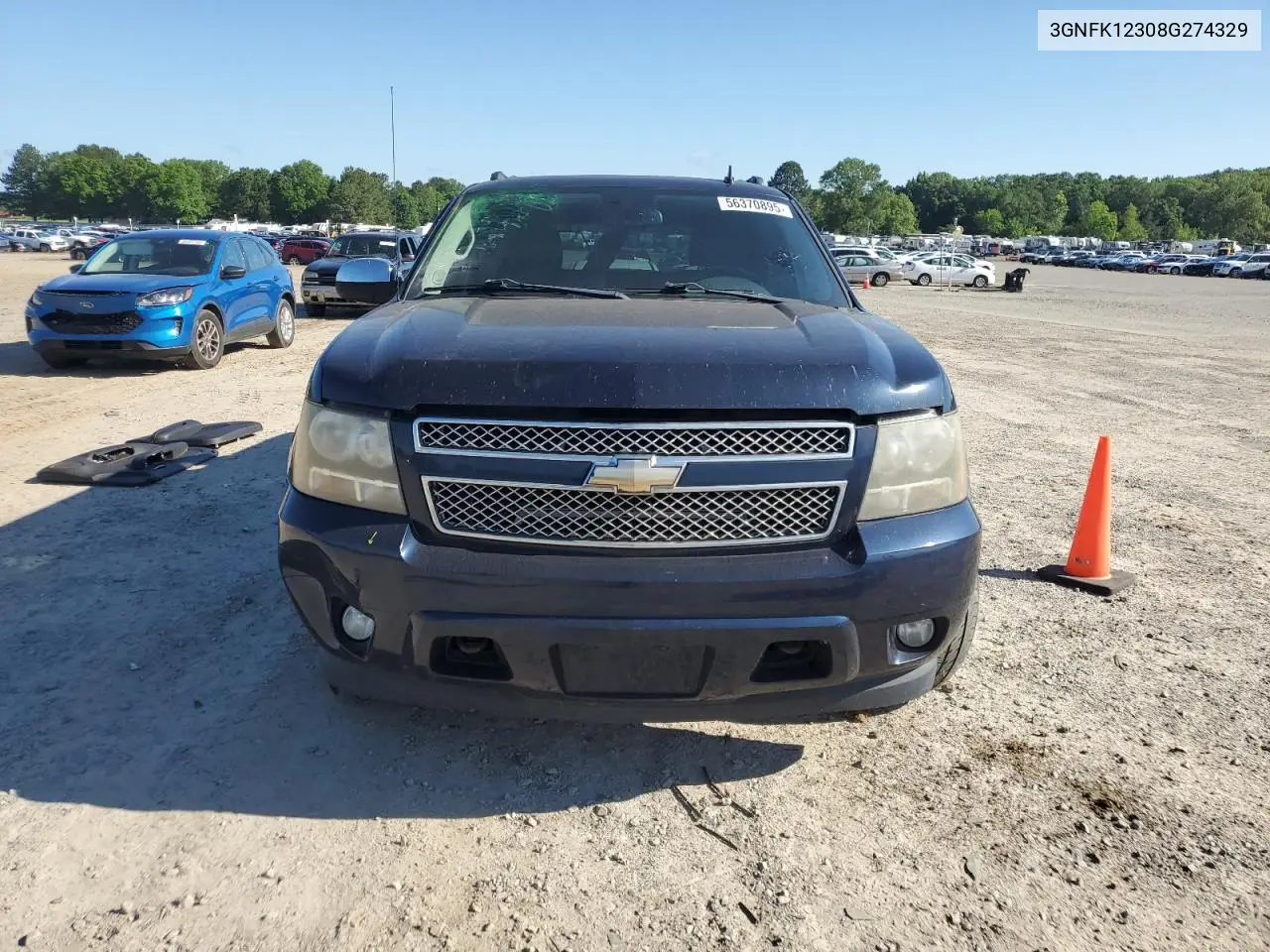 2008 Chevrolet Avalanche K1500 VIN: 3GNFK12308G274329 Lot: 56370895