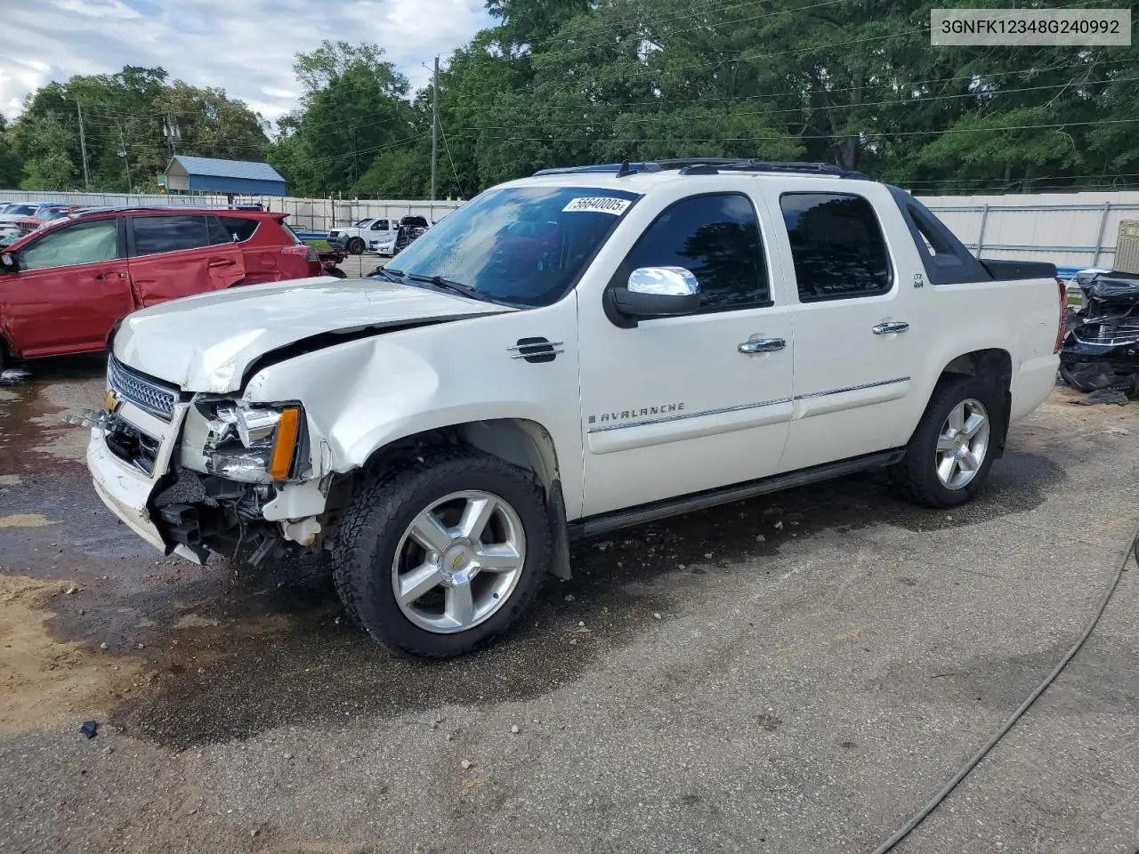 2008 Chevrolet Avalanche K1500 VIN: 3GNFK12348G240992 Lot: 56640005