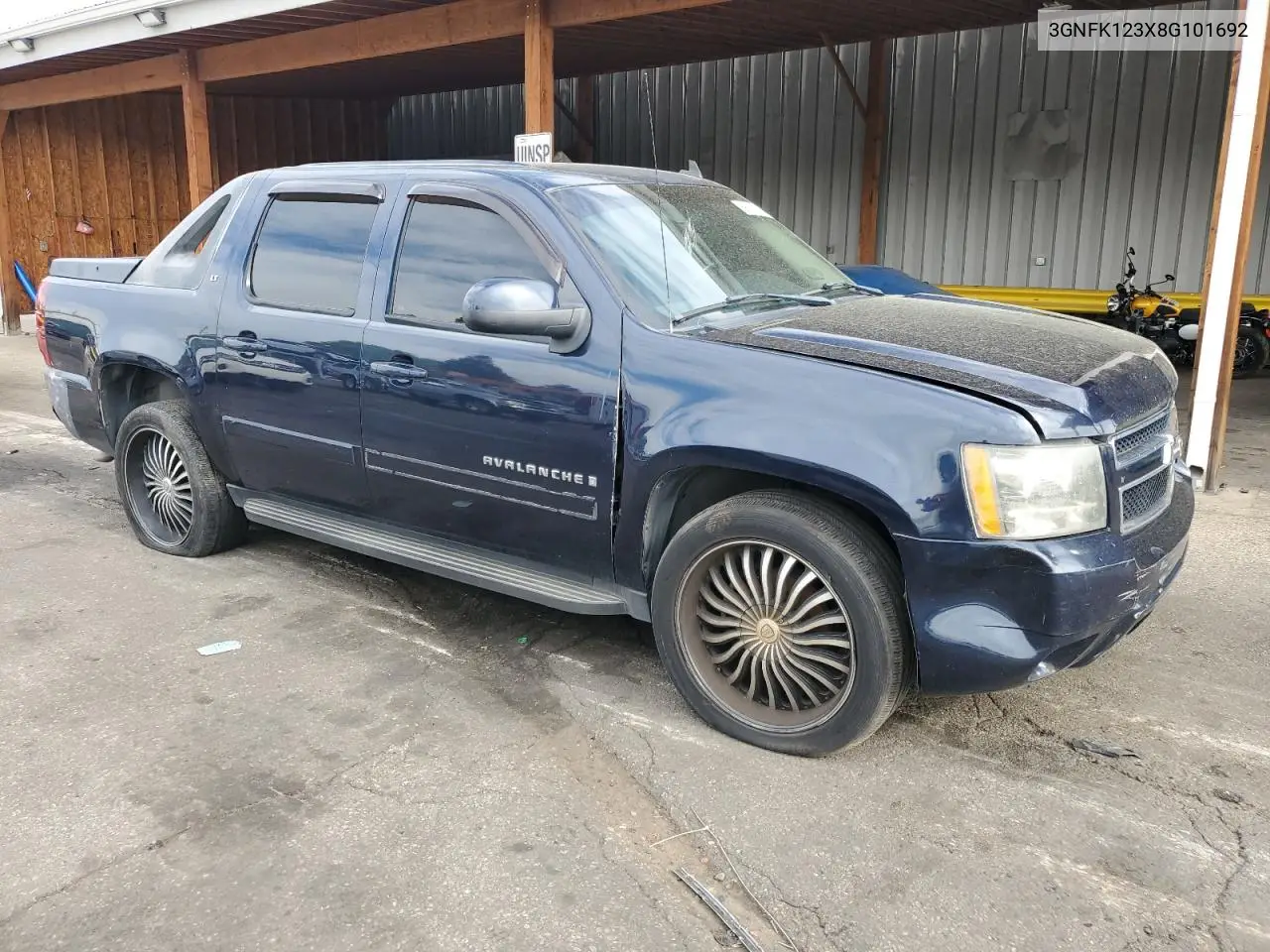 2008 Chevrolet Avalanche K1500 VIN: 3GNFK123X8G101692 Lot: 56911165