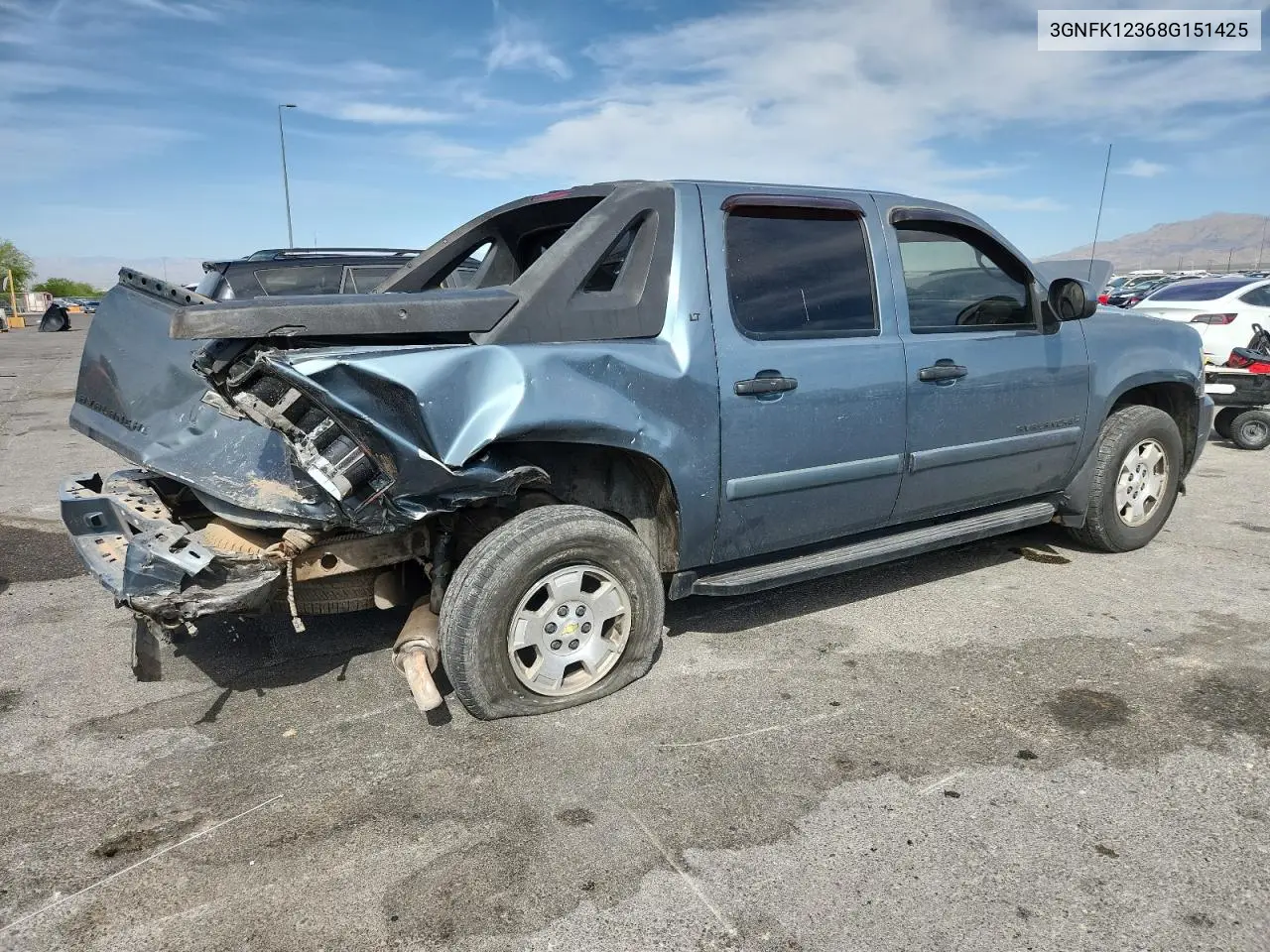 2008 Chevrolet Avalanche K1500 VIN: 3GNFK12368G151425 Lot: 58431035