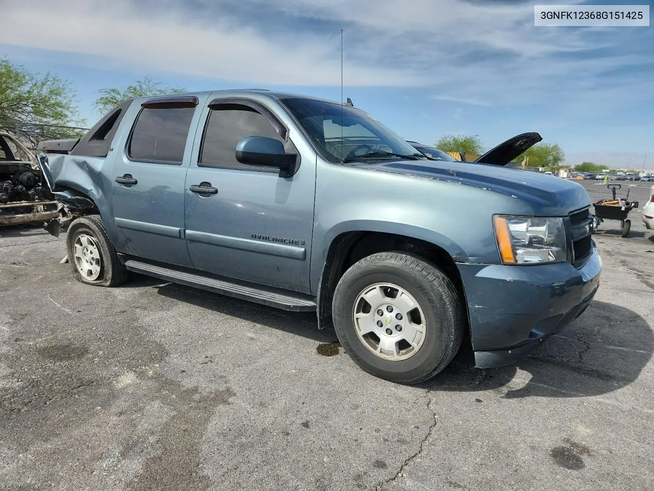 2008 Chevrolet Avalanche K1500 VIN: 3GNFK12368G151425 Lot: 58431035